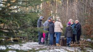 Neujahrstreff der Korporation Sulz beim ehemaligen Sulzer "Sprötzehüsli" (verpflanzt auf den höchsten und kältesten Punkt des Sulzer Waldes).