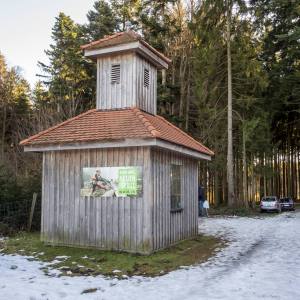 Neujahrstreff der Korporation Sulz beim ehemaligen Sulzer "Sprötzehüsli" (verpflanzt auf den höchsten und kältesten Punkt des Sulzer Waldes).