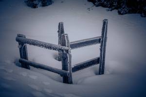 Winterliche Idylle im tiefverschneiten Langis-Kaltbad.
